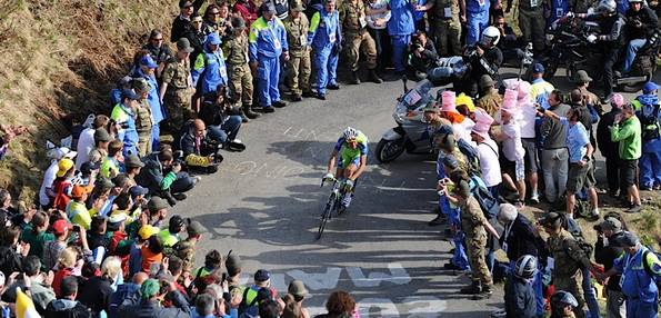 En 2010, c'est le futur vainqueur Ivan Basso qui avait dompté le désormais mythique Monte Zoncolan - Photo RCS