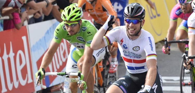 La bataille entre Peter Sagan et Mark Cavendish pour le maillot vert devrait se poursuivre jusqu'à Paris - Photo ASO